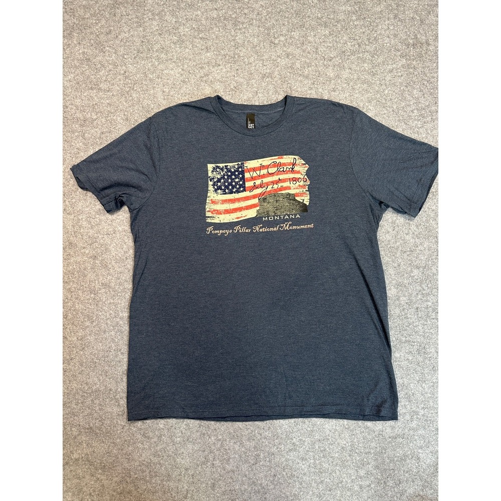 District Pompeys Pillar National Monument Montana Mens 2XL T-Shirt Navy Blue